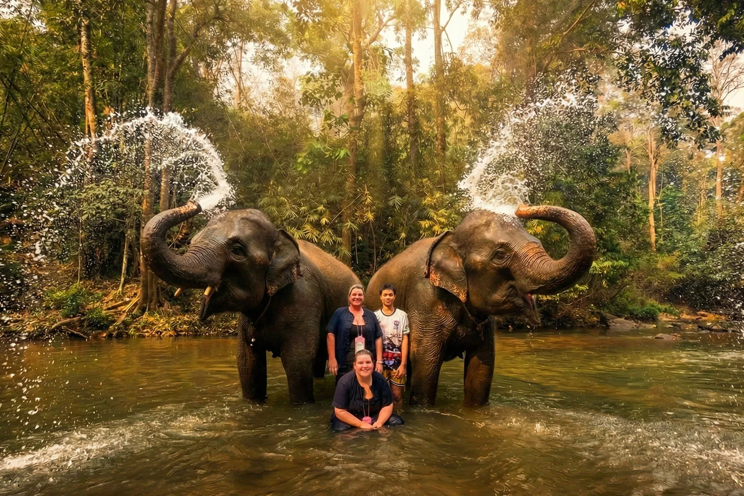 Wild Elephants Encounters – Ride, Swim & Rafting – Mae Hong Son Loop 1864 Curves